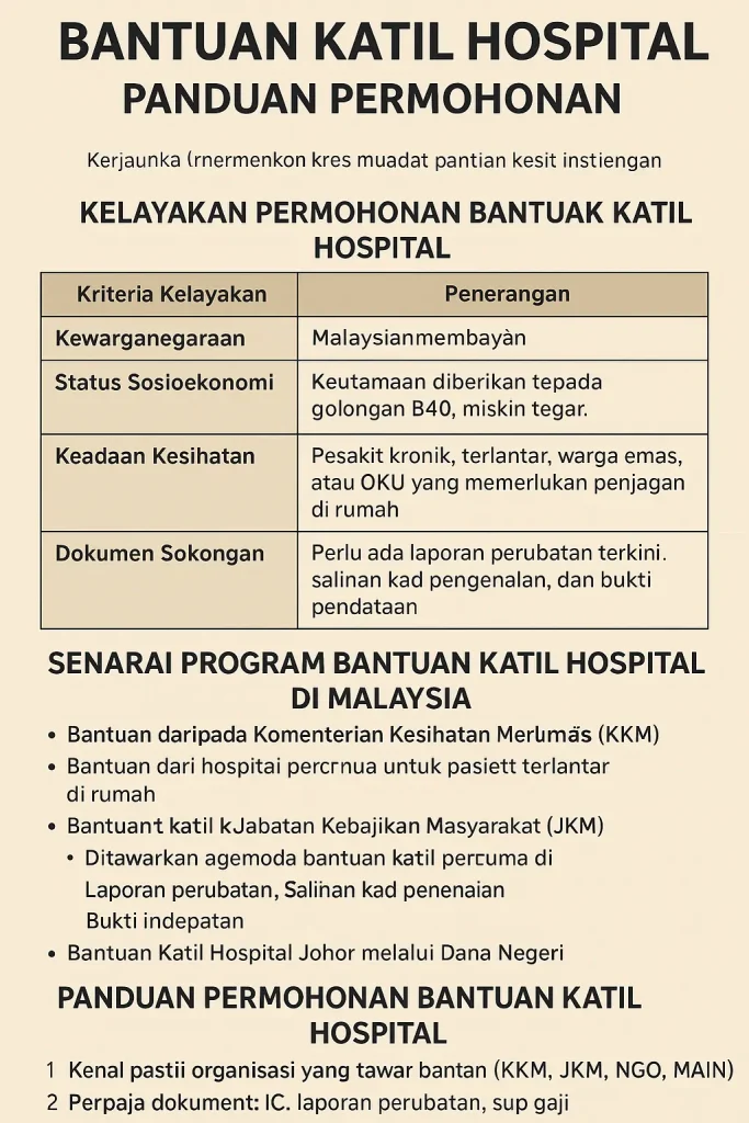 bantuan katil hospital