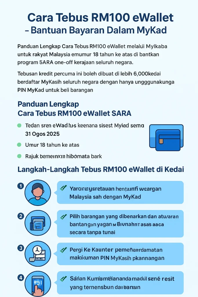 Cara Tebus RM100 eWallet